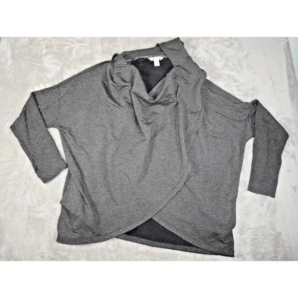 ATHLETA WOMEN'S CHARCOAL GRAY PURANA WRAP HOODIE SWEATSHIRT SWEATER Sz 1X - Picture 8 of 16